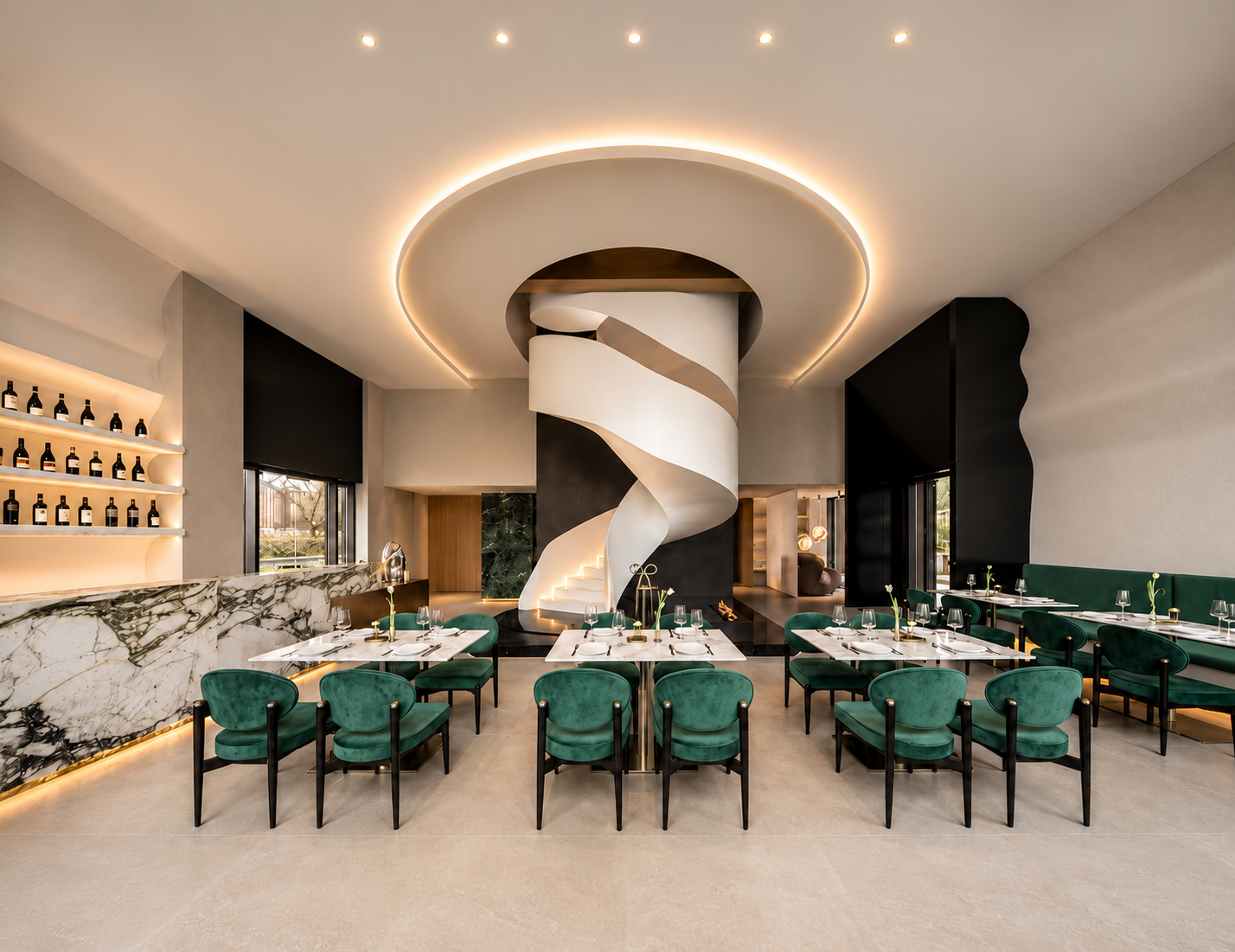 restaurant stone bar column