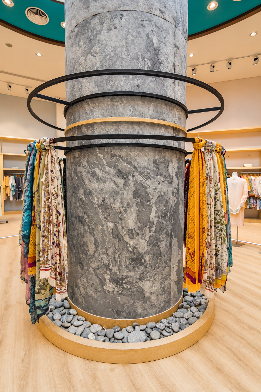 retail-store-curved-stone-column